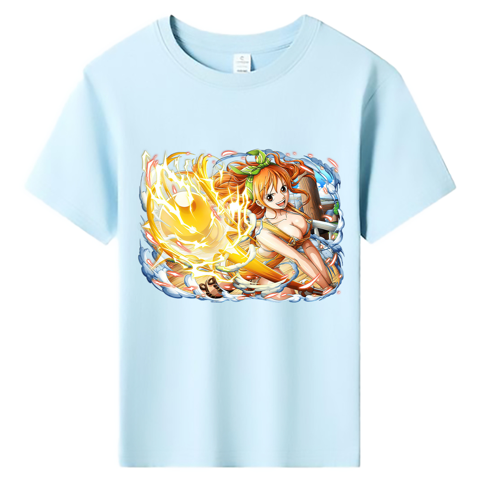 （画像用） ワンピース ナミ ONE PIECE Nami 綿100％キッズTシャツ（フロントプリント）